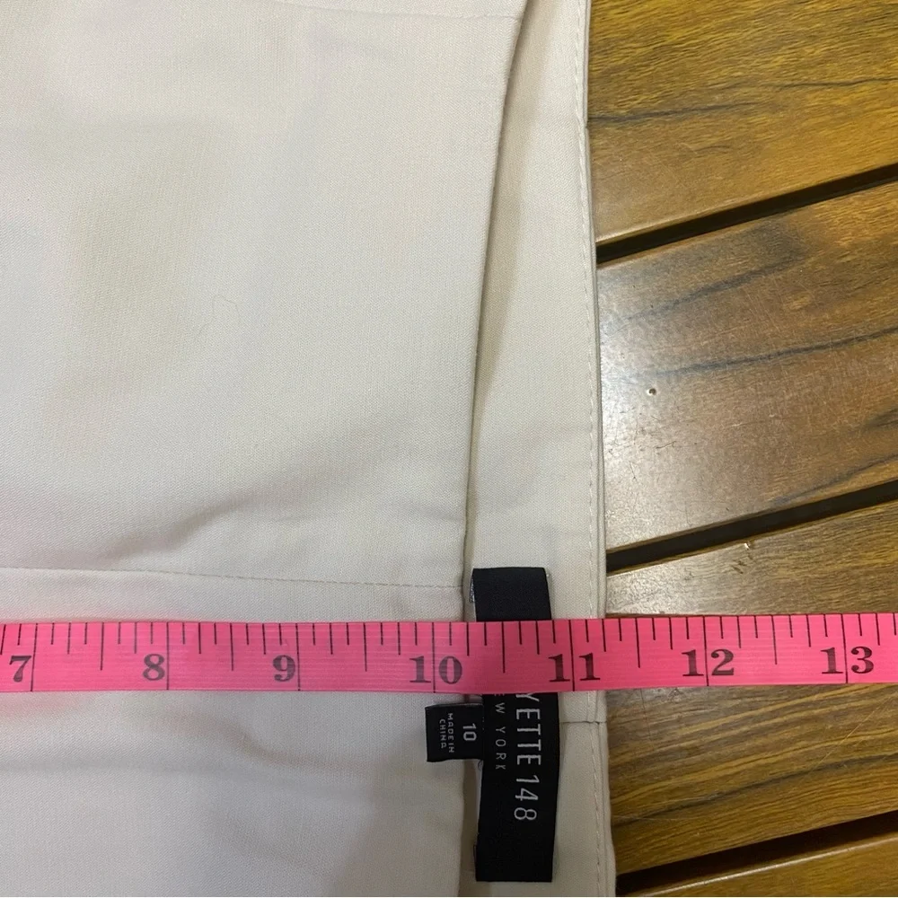 Lafayette 148 New York Women’s Cropped Bleecker Pants Size 10 Ivory Quiet Luxury
